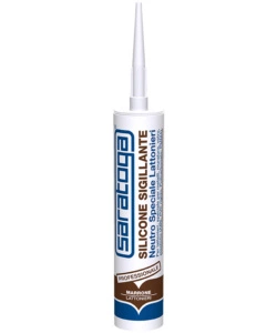 SILICONE NEUTRO "LATTONIERI" COLORE MARRONE -390 GR - SARATOGA.